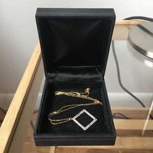 14KT Gold and Cubic Zirconia Necklace